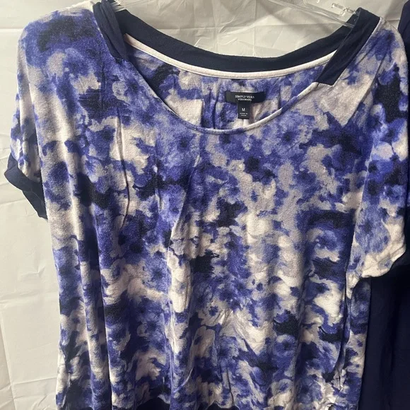 Simply Vera Wang Navy Blue Women's Pajama set - Picture 2 of 5